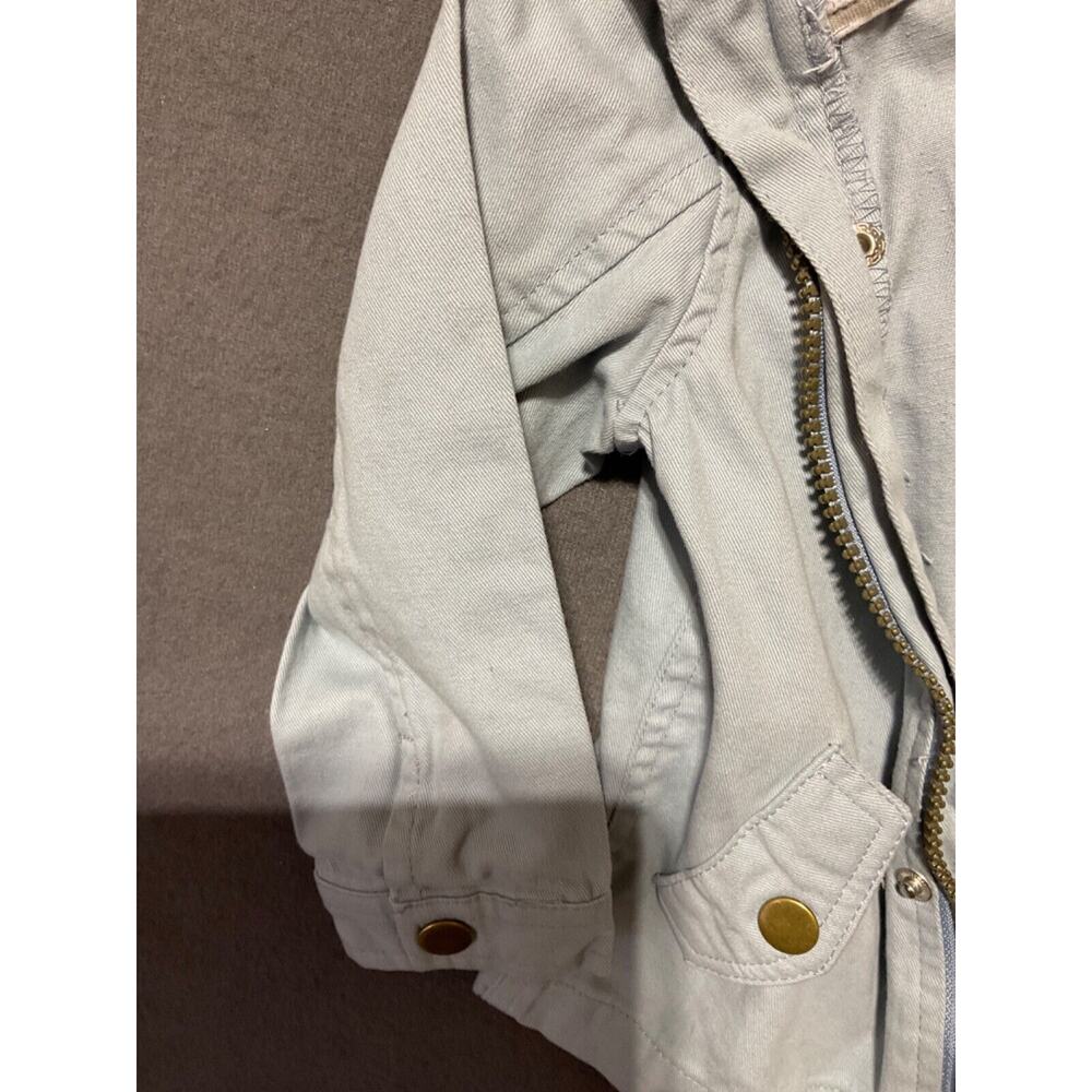 Little Lad Boys 24 Months Lightweight Jacket Grey‎ Orange Hooded Long Sleeve - Picture 4 of 6